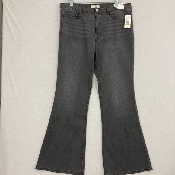 New Jessica Simpson Gray Soft Stretch High Rise Bootcut Jeans size 16/33 - Picture 1 of 10